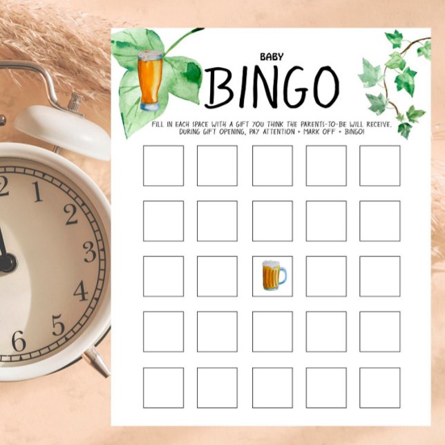 Brewery Baby - Color - Baby Shower Baby Bingo Game (Creator Uploaded)