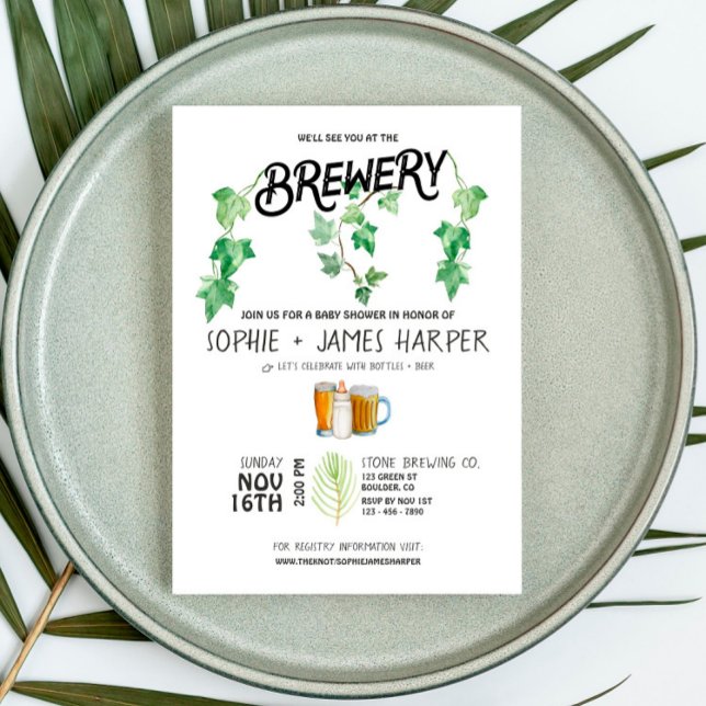Brewery Baby - Colour - Baby Shower Invitation (Creator Uploaded)