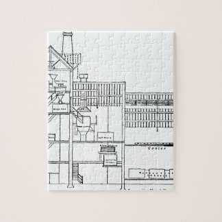 Brewery Blueprint Jigsaw Puzzle