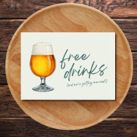 Brewery Funny Free Drinks Photo Wedding