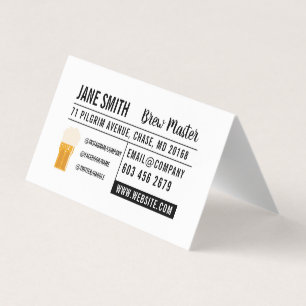 Brewery Pub House Beer Mug Business Card