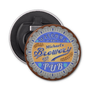 Brewery Pub Personalised Beer Bottle Cap Bottle Opener