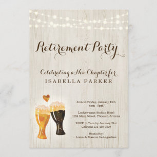 Brewery Retirement Party Invitation   Rustic Beer