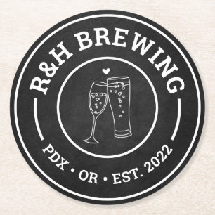 Brewery Wedding Shower Beer Drink Coaster Favor