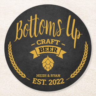 Brewery Wedding Shower Beer Drink Coaster Favour