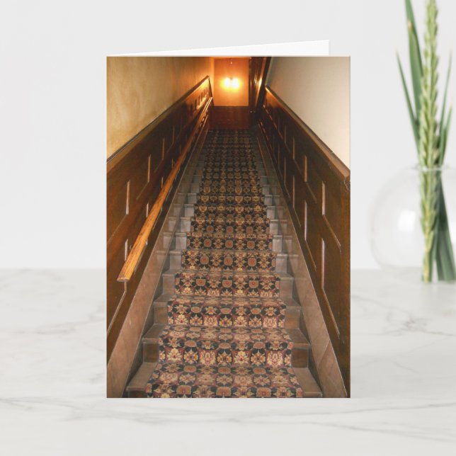 "Brewhouse Staircase" Get Well Card (Front)