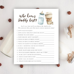 Brewing baby shower - Game Who knows daddy best