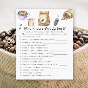 Brewing baby shower - Game Who knows daddy best