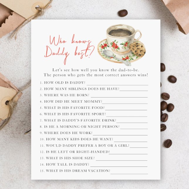 Brewing baby shower - Game Who knows daddy best (Creator Uploaded)