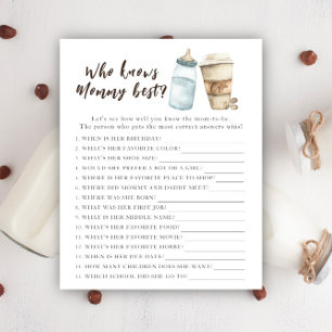 Brewing baby shower - Who knows mummy best