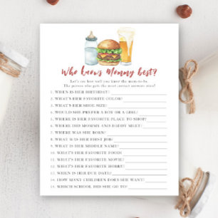 Brewing baby shower - Who knows mummy best