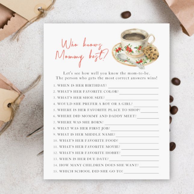 Brewing baby shower - Who knows mummy best (Creator Uploaded)