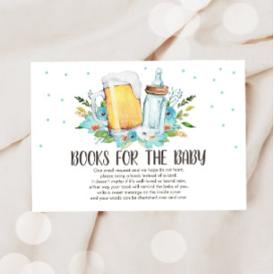 Brewing Bring a book Beers and Bottles Rustic Boy Enclosure Card