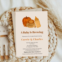 Brewing cinnamon Cosy Fall Pumpkin Baby Shower