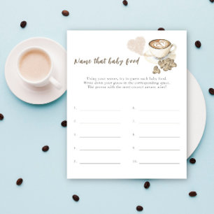 Brewing coffee baby shower  Name that baby food