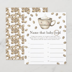 Brewing coffee baby shower  Name that baby food
