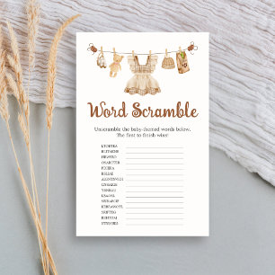 Brewing Coffee Baby Shower Word Scramble Game