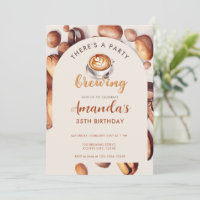 Brewing Coffee Bean Any Age Birthday