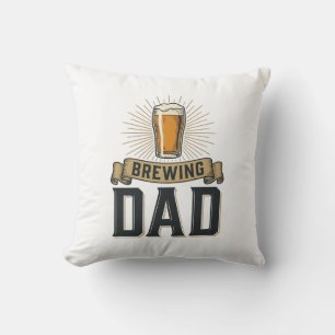 Brewing Dad Beer Vintage Engraving Shirt Design_1 Cushion
