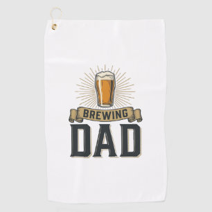Brewing Dad Beer Vintage Engraving Shirt Design_1 Golf Towel