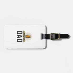 Brewing Dad Beer Vintage Engraving Shirt Design_1 Luggage Tag
