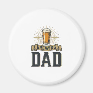 Brewing Dad Beer Vintage Engraving Shirt Design_1 Magnet