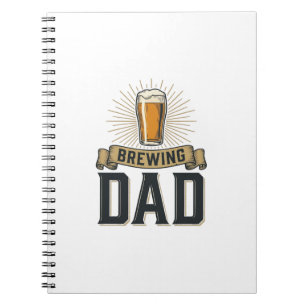 Brewing Dad Beer Vintage Engraving Shirt Design_1 Notebook