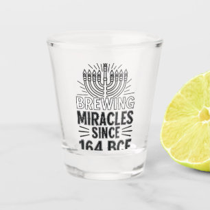 Brewing Miracles Since 164 BCE Hanukkah Jewish Shot Glass