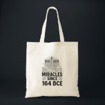Brewing Miracles Since 164 BCE Hanukkah Jewish  Tote Bag<br><div class="desc">Hanukkah Miracle Meme,  Jewish History Humour,  Menorah Oil Miracle,  Festival Of Lights Quote,  Hanukkah 2025 Tradition,  Brewing Miracles,  Ancient Jewish Humour,  Cultural Heritage,  Holiday History,  Miracle Of Light</div>