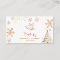 Brewing Pink Winter Tea Party Baby Shower Registry