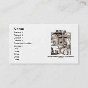 Brewing The Earliest Application Of Biotechnology Business Card