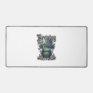 Brewing Trouble Cauldron Dragon Alchemy Crystals H Desk Mat