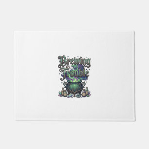 Brewing Trouble Cauldron Dragon Alchemy Crystals H Doormat