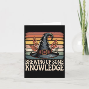 Brewing Up Some Knowledge Halloween Design Card