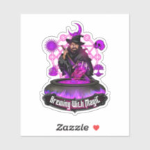 Brewing With Magic Brew Wizard With Text Logo