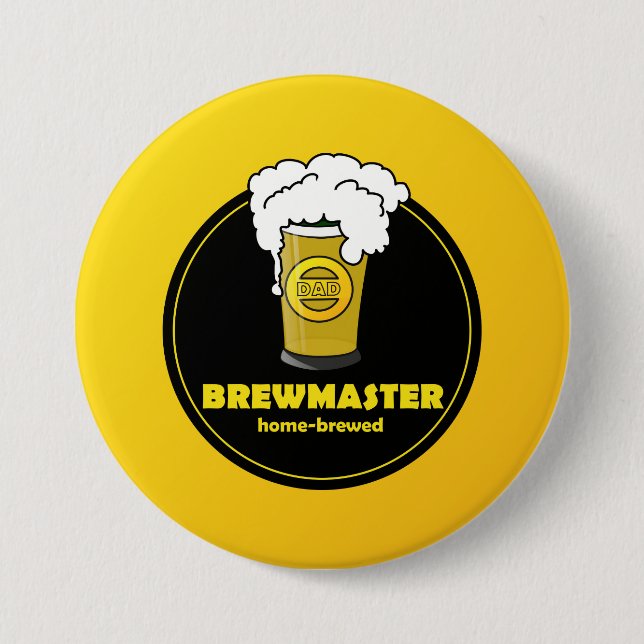 Brewmaster Beer home-brewed Dad 7.5 Cm Round Badge (Front)