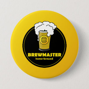 Brewmaster Beer home-brewed Dad 7.5 Cm Round Badge