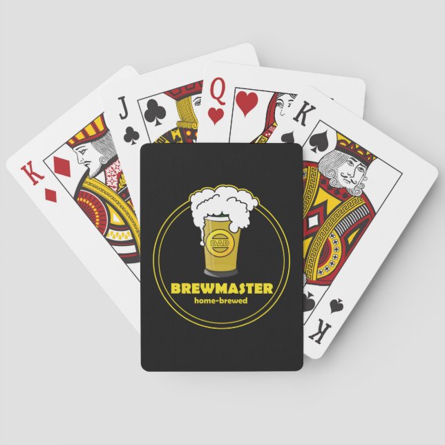 Brewmaster Beer home-brewed Dad Playing Cards (Back)