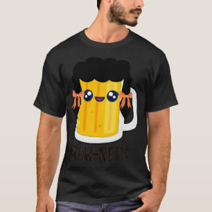 Brewnette Cute Brunette Beer Pun T-Shirt