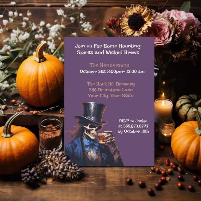 Brews and Boos Adult Halloween Party Invitation (Creator Uploaded)