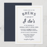 Brews and I Do's Brewery Wedding Invitation