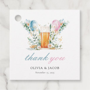 Brews & Baby News Gender Reveal Party Favour Tags