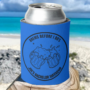 Brews Before I Do Custom Bachelor Party Groomsman Can Cooler
