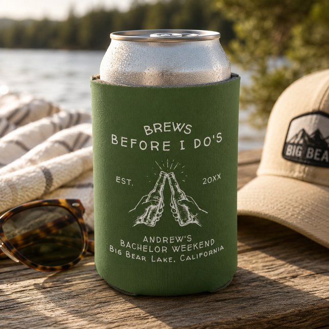 Brews Before I Do's Bachelor Party Custom  Can Cooler (Creator Uploaded)