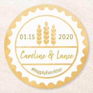 Brews Before I Do's Beer Bottle Cap Round Paper Coaster