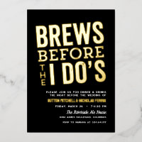 Brews before I Do's brewery rehearsal dinner black