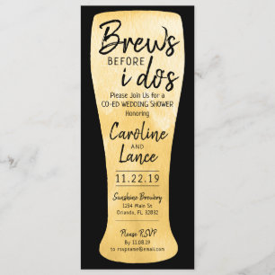 Brews Before I Do's Co-Ed Wedding Shower Invitation
