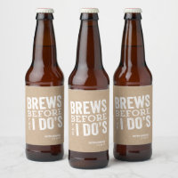 Brews before I Do's kraft personalised wedding