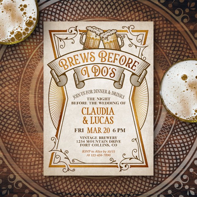 Brews Before I Do's Rehearsal Dinner Invitation (Creator Uploaded)