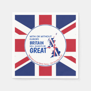 Brexit BRITAIN ALWAYS GREAT Customised Paper Napkin